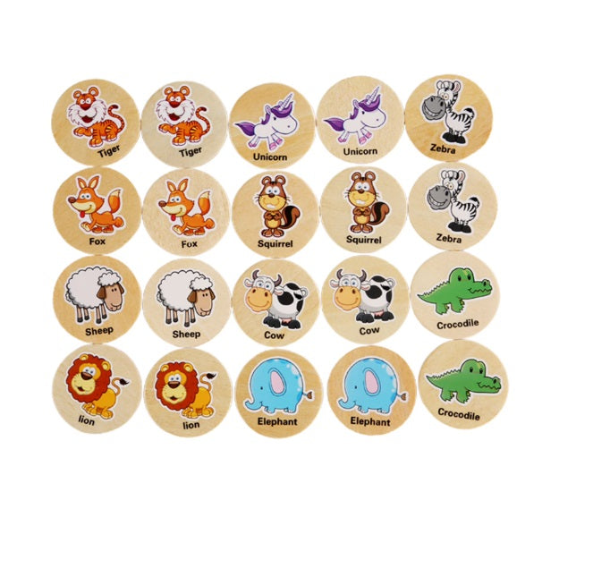 Juego de Memoria de animales (3+)