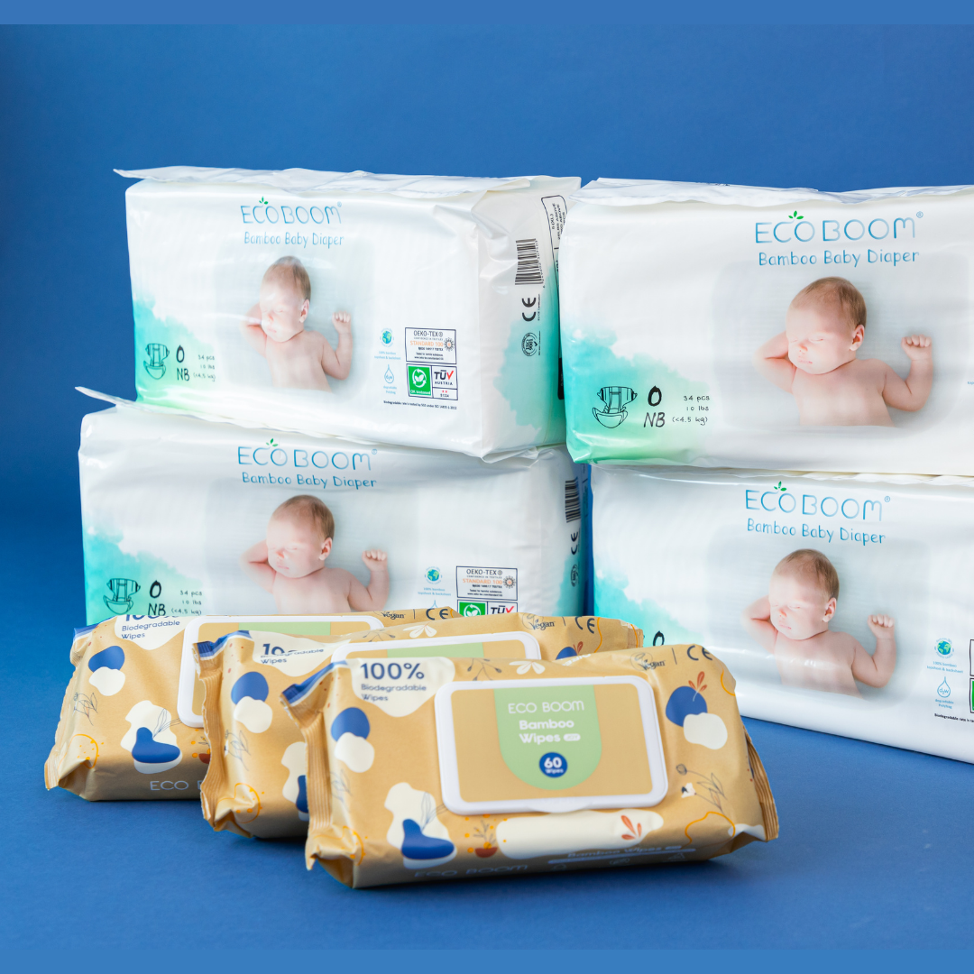 Kit Premium Bebebums – Pañales y toallitas Eco Boom