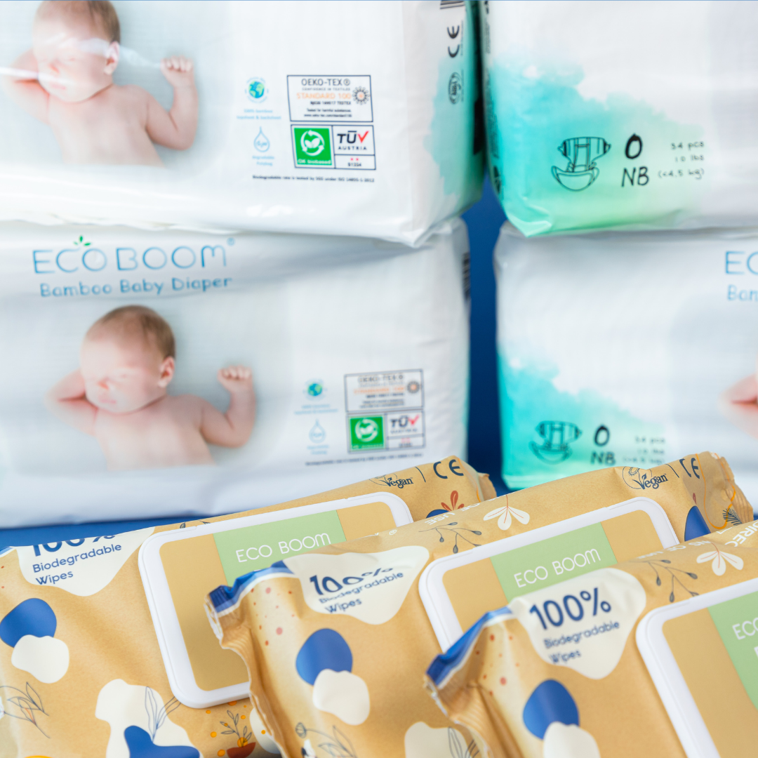 Kit Premium Bebebums – Pañales y toallitas Eco Boom