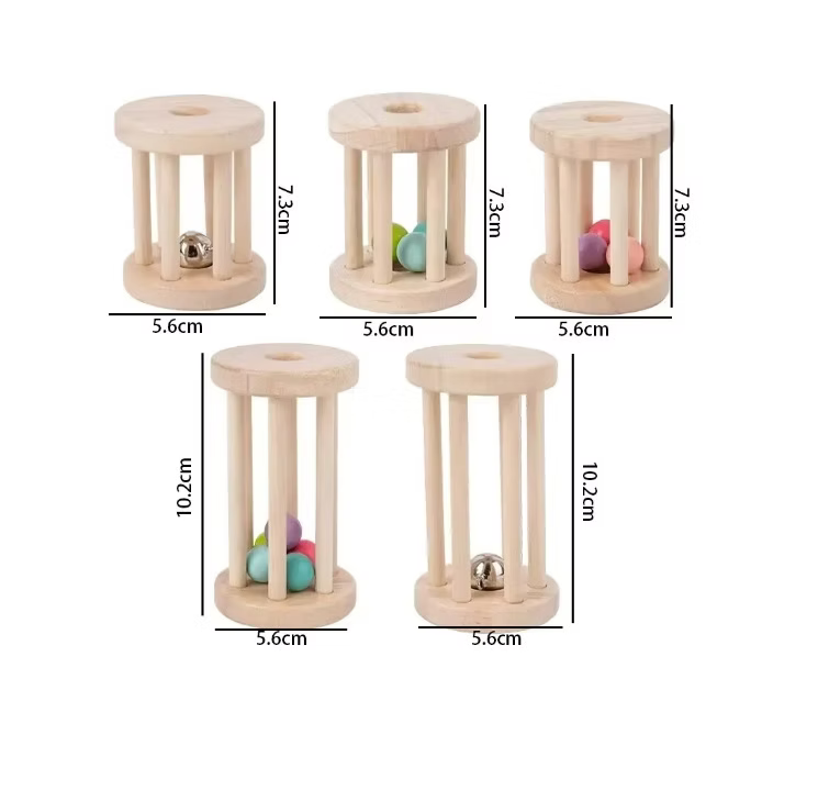 Maracas de madera Montessori (0-12m)