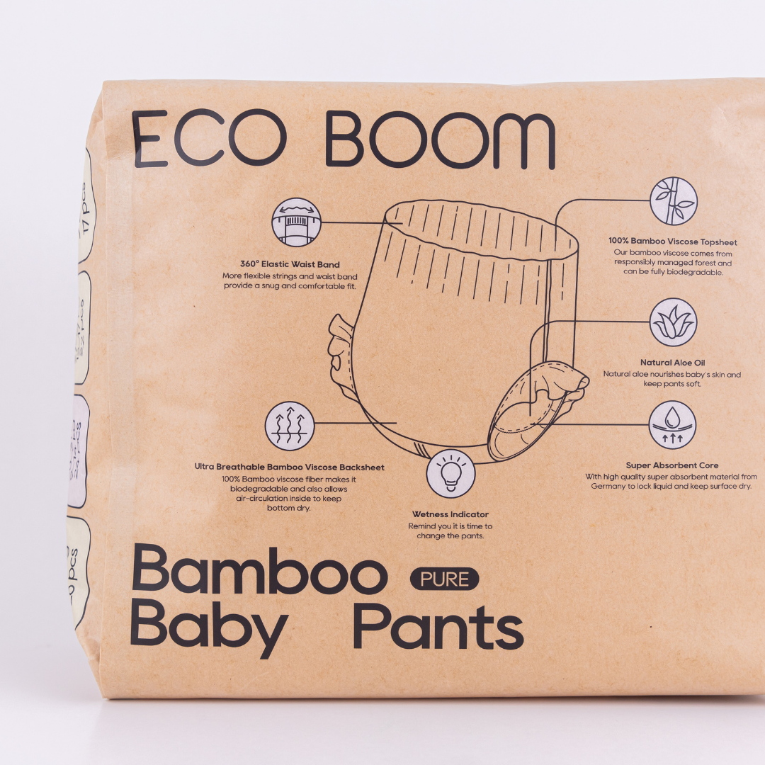 Pañales Eco Boom Pants – Estilo pull-up Bebebums