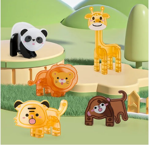 SELVA - Set de 50 piezas magnéticas con animales de la selva (2+)