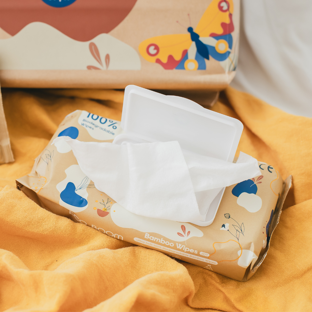 Toallitas húmedas biodegradables Eco Boom – Paquete de 4 Bebebums