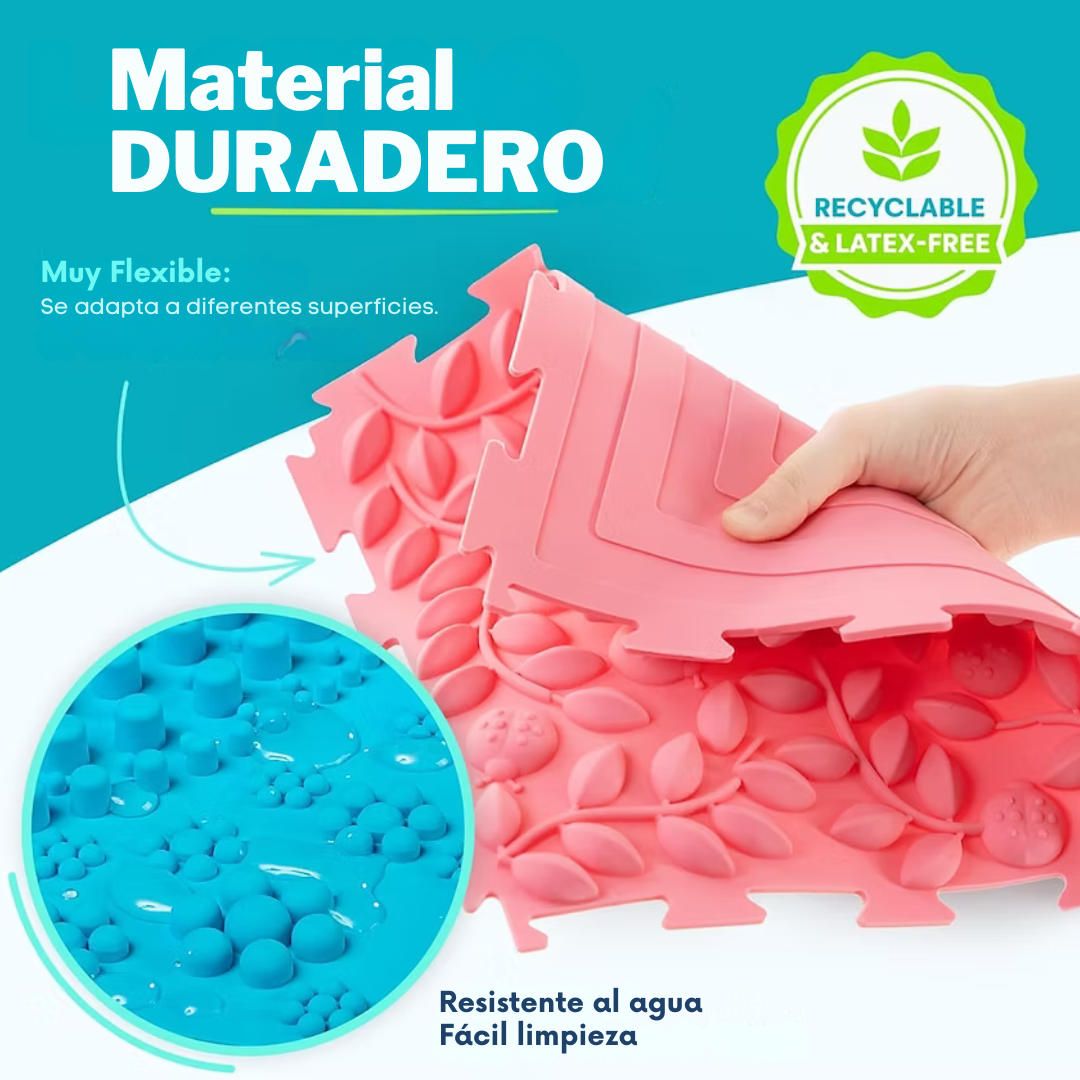 Mosaicos sensoriales de foam flexible texturizado (12m+)