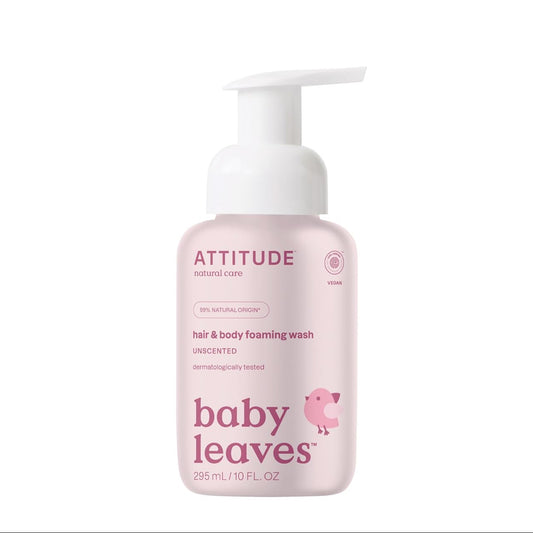 Shampoo y Gel de Baño para Bebé - Attitude Unscented - 10oz