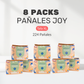 STOCK+ Pañales JOY Eco Boom [Caja de 8 Packs]