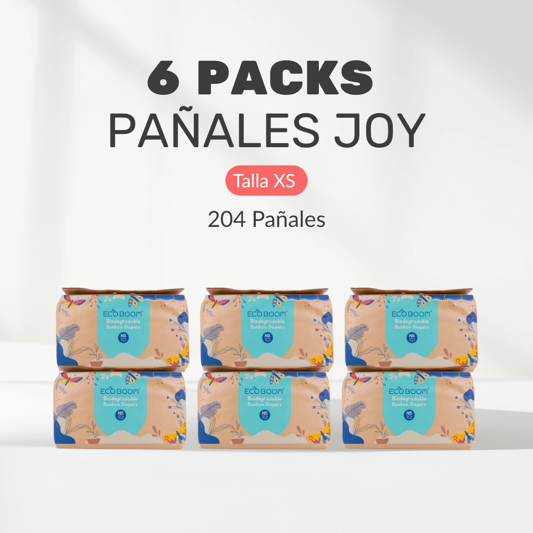 STOCK+ Pañales JOY Eco Boom [Caja de 8 Packs]