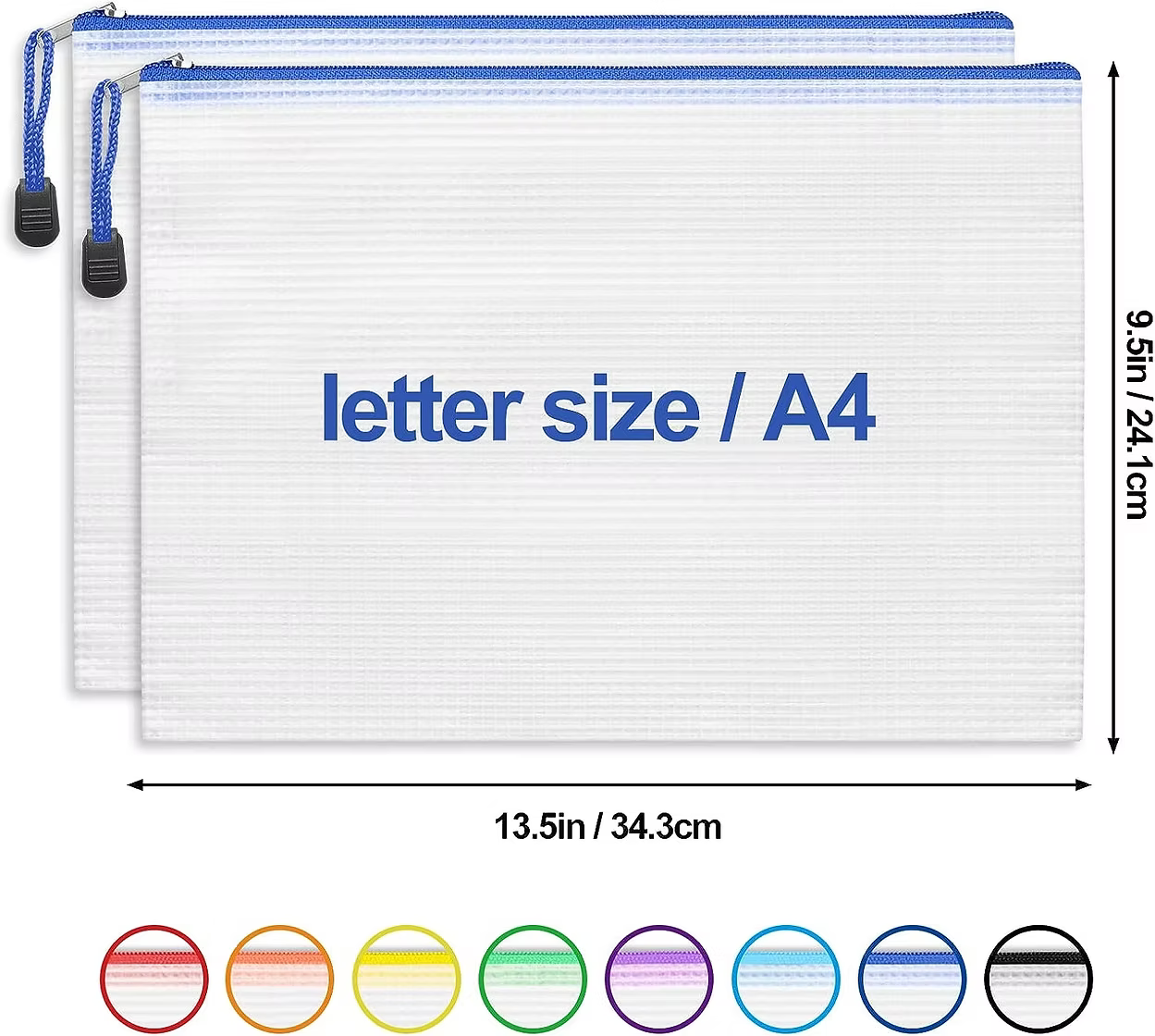 Bolsas de plástico resistente - Set de 6 colores surtidos