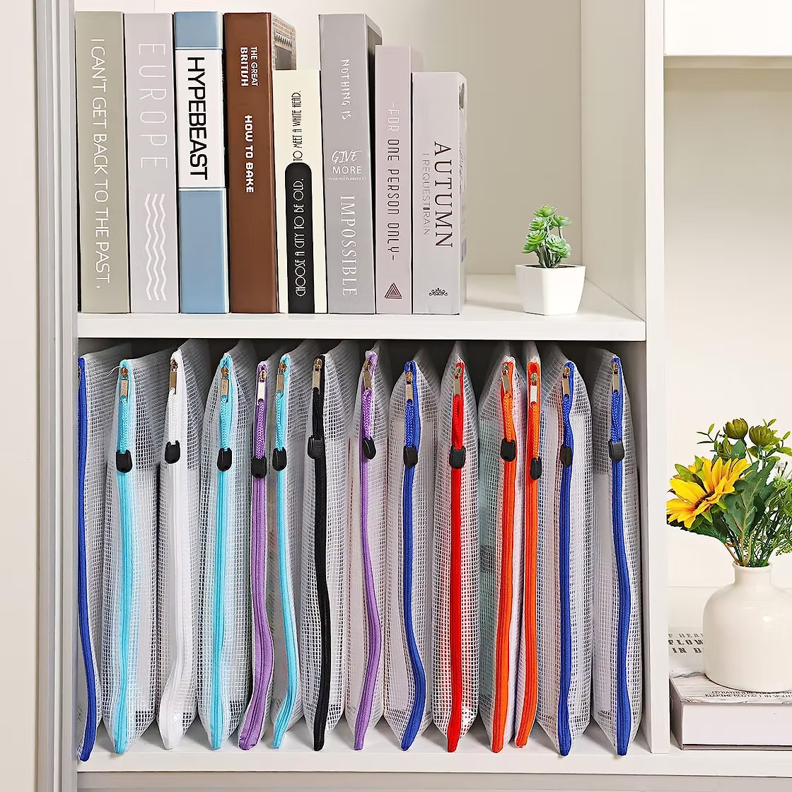 Bolsas de plástico resistente - Set de 6 colores surtidos