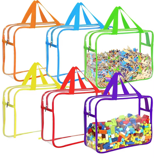 Bolsas transparentes para guardar juguetes. Set de 6
