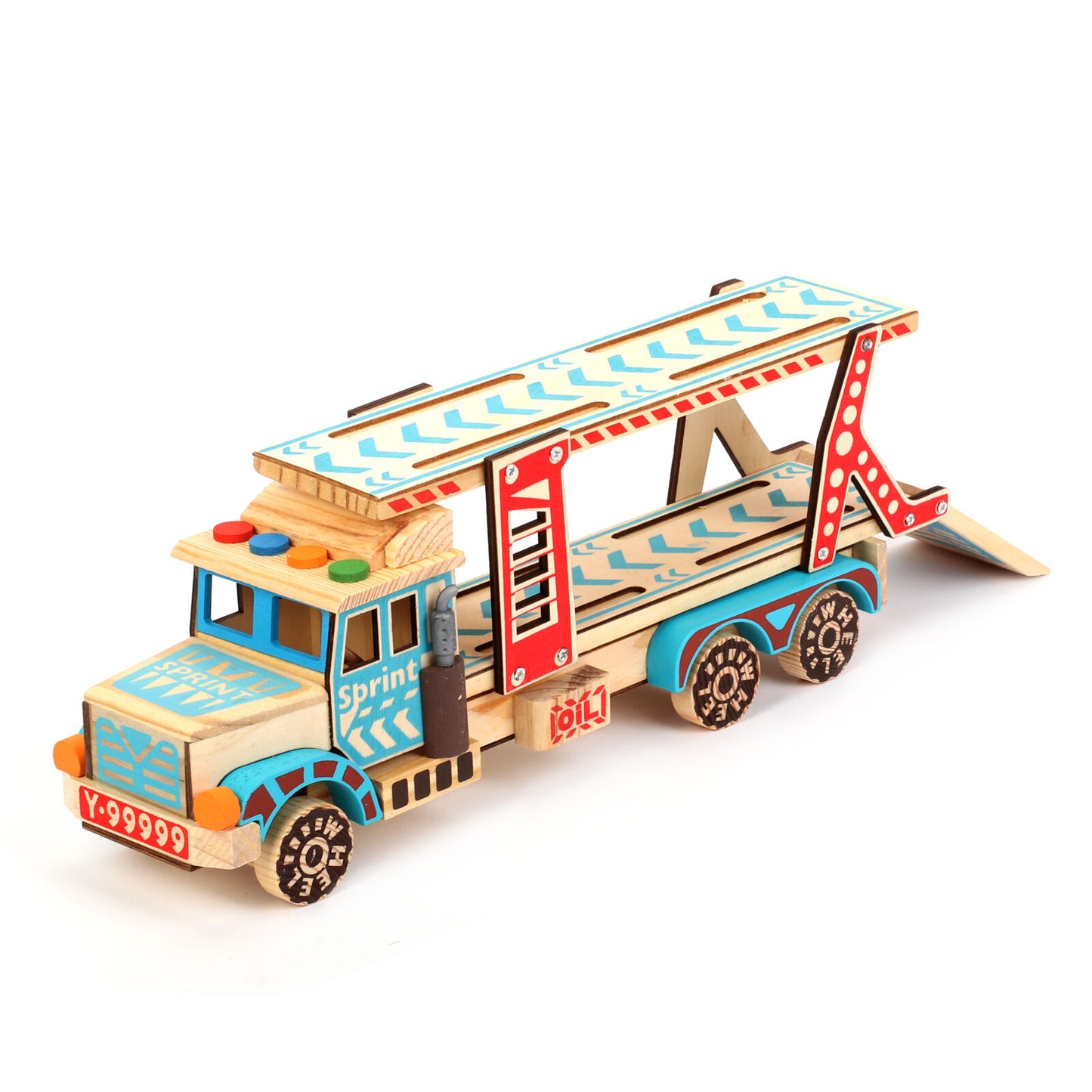 Camión transportador de camiones en madera (2+)