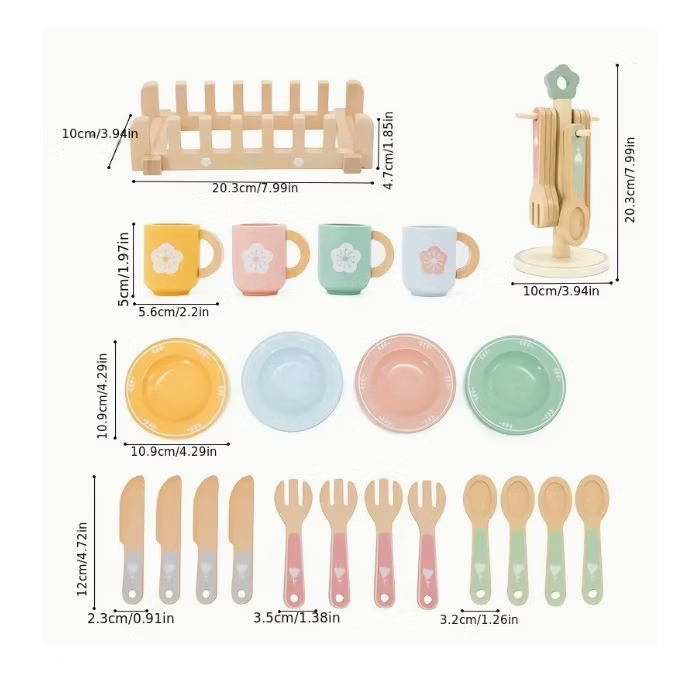Juego de comedor de 4 puestos (18m+)