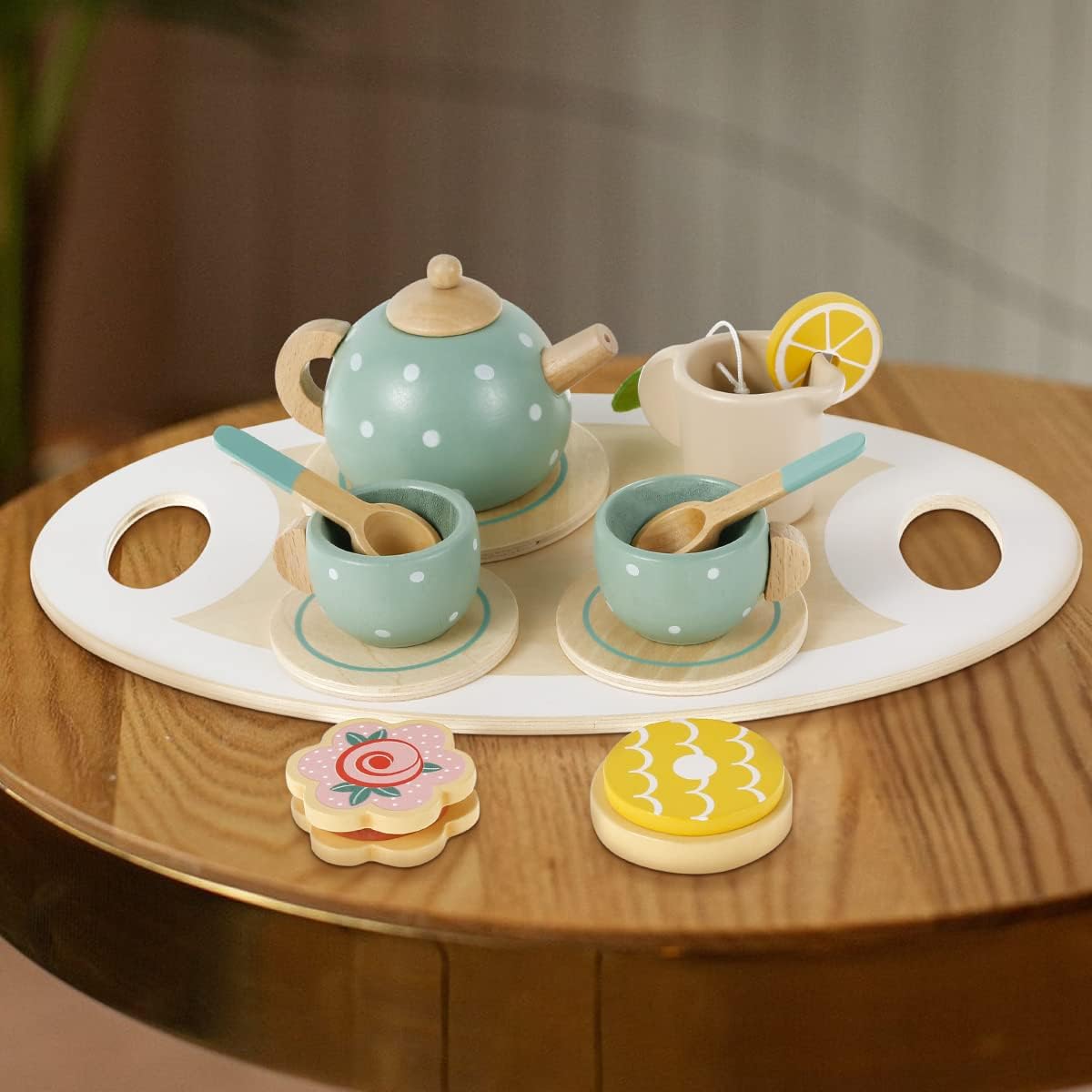 Set de té en madera sólida (18m+)