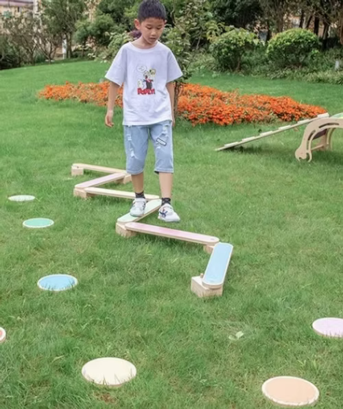 Juego de equilibrio de vigas de madera (3+)
