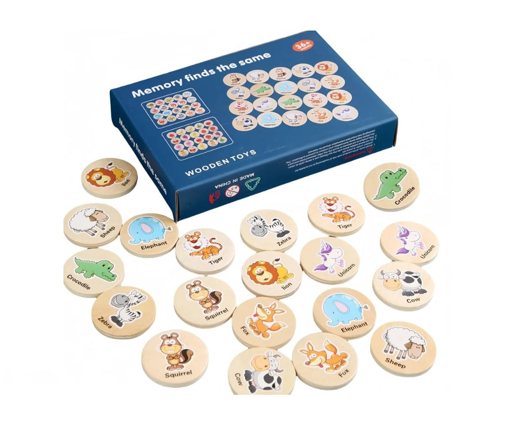 Juego de Memoria de animales (3+)