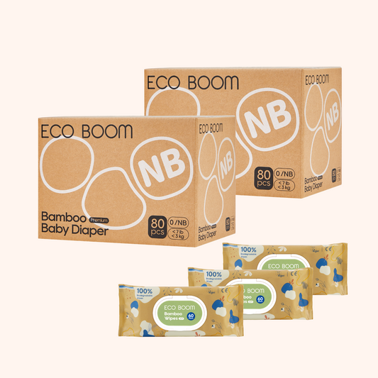 Kit Premium Bebebums – Pañales y toallitas Eco Boom