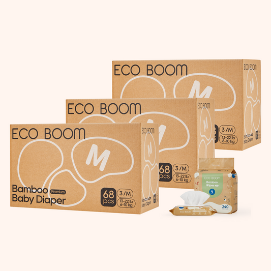 Kit Premium Bebebums – Pañales y toallitas Eco Boom