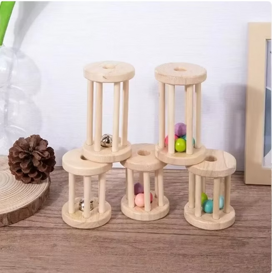 Maracas de madera Montessori (0-12m)