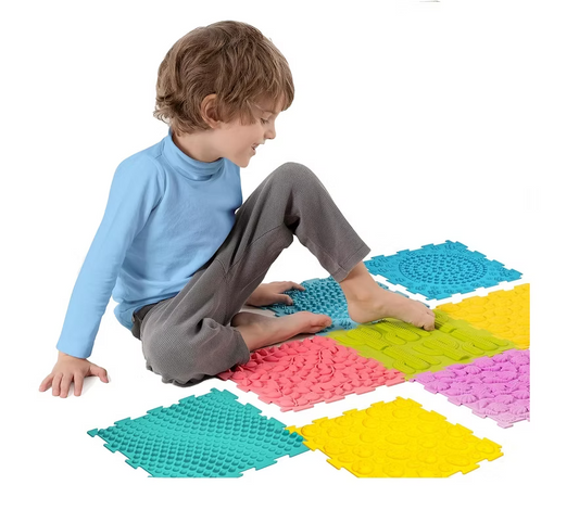 Mosaicos sensoriales de foam flexible texturizado (12m+)