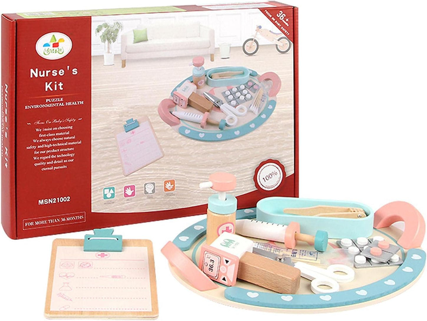 Juego de piezas de doctor/a en madera sólida (2+)