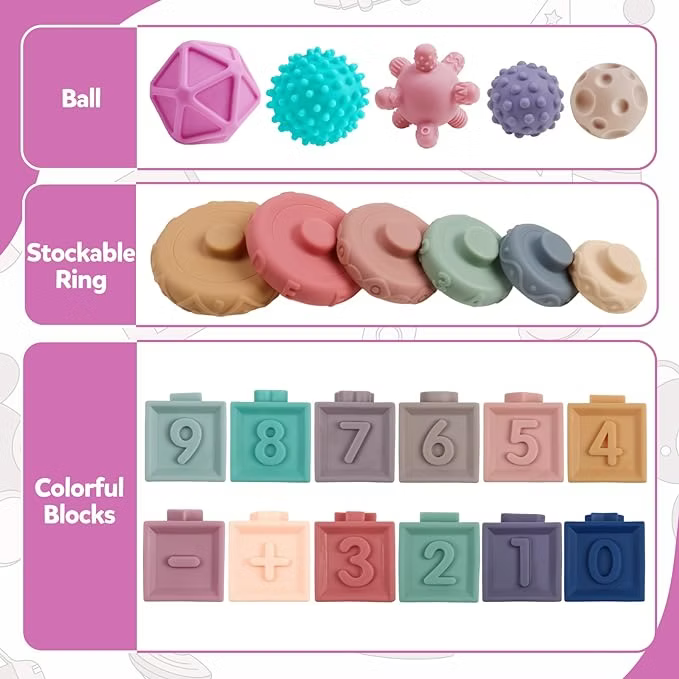 Set de Juguetes de Silicona (0-12m)